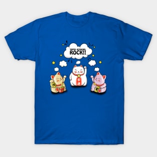 Lucky Cats Always Rock T-Shirt
